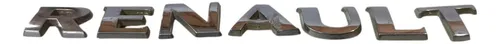 Emblema Renault Tampa Traseira Sandero 2008 - 2012 Prateado