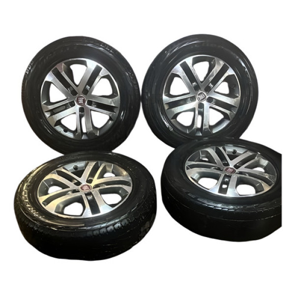 Jogo Rodas 17 C/ Pneus Fiat Toro Prateado