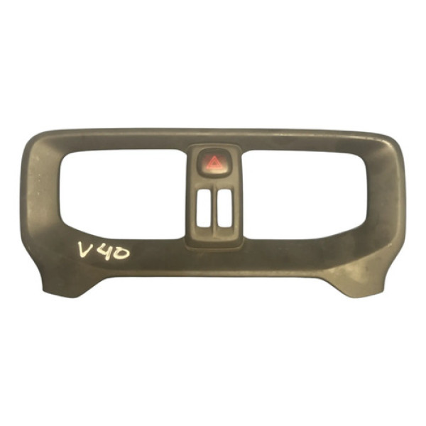 Moldura Central Com Botão Alerta (1302304) Volvo V40 13/15 Preto