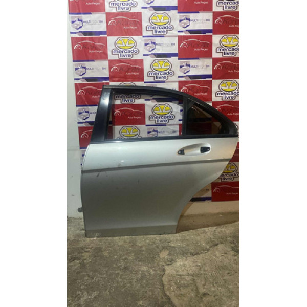 Porta Traseira Esquerda Mercedes C180 2010/2013 Traseira Esquerdo Prateado