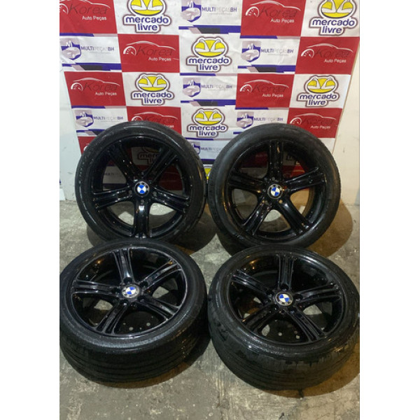Jogo Rodas 17 C/pneus Bmw 320 2013 / 2018 Preto