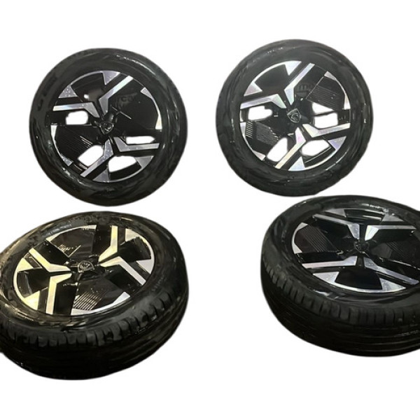 Jogo De Rodas 17 C/ Pneus Peugeot 2008 2024/2026 Preto