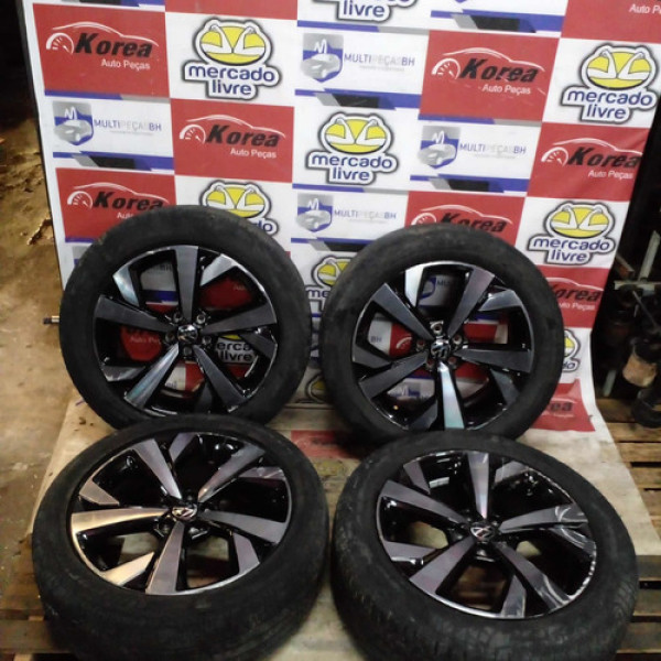 Jogo Rodas 17 C/ Pneus Volkswagem Nivus Preto