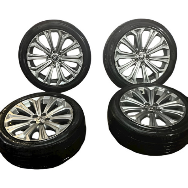 Jogo Rodas 17 C/ Pneus Toyota Corolla 2020/2025 Cinza-escuro
