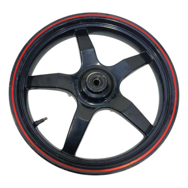 Roda Dianteira Dafra Citycom 300i 10/16 Original C/avaria Preto Com Detalhe Vermelho