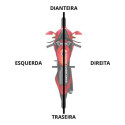 Suporte Pedaleira Tras Esq Yamaha Ybr 125 00/07 Original Preto