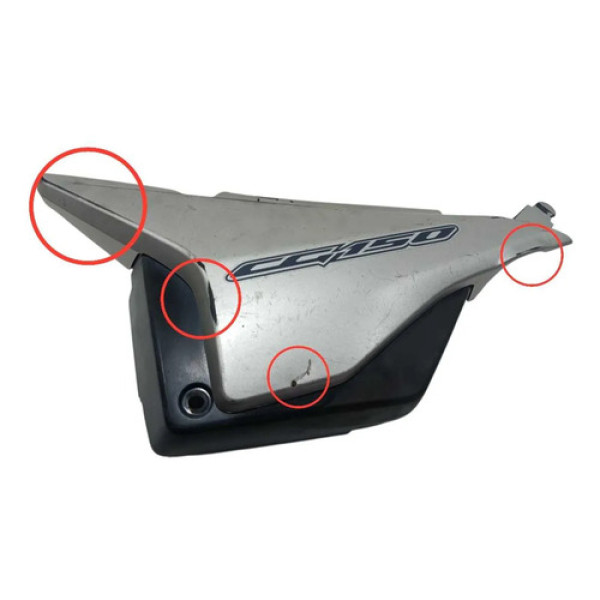 Carenagem Lateral Esquerda Honda Cg 150 05/08 Original Prateado