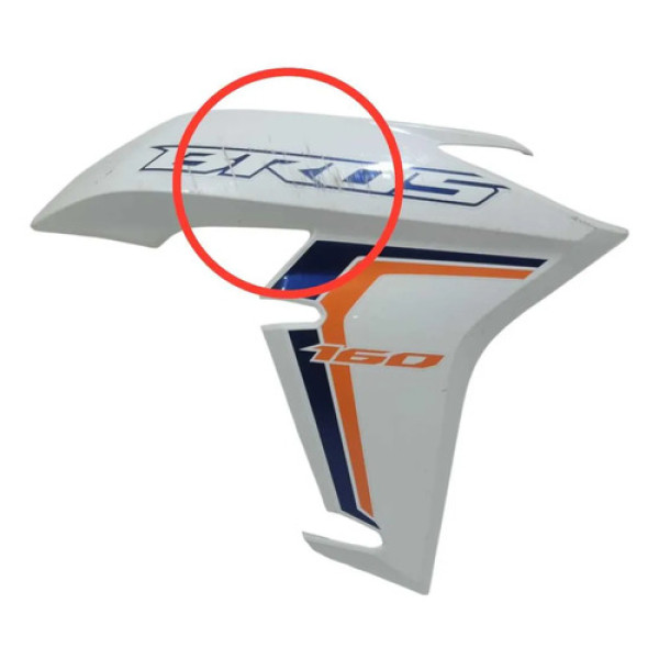 Carenagem Aba Tanque Direita Honda Nxr 160 Bros 22/24 Origin Branco
