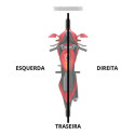 Lanterna Traseira Honda Xr 250 Tornado 02/08 Original Ambos Lados Vermelho