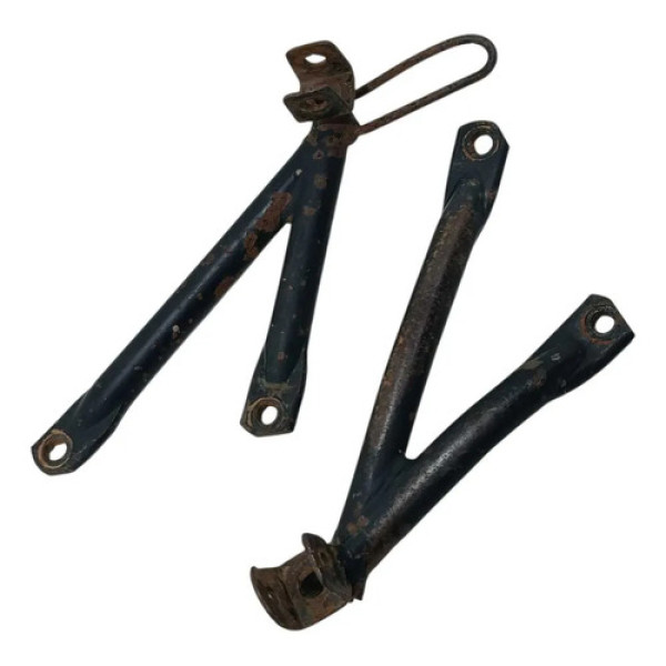 Suporte Pedaleira Traseira Par Honda Nx 150 89/93 Original Preto
