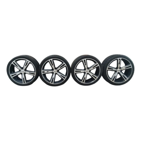 Jogo Roda Pneu American Racing Ford Mustang 2011 Aro 20 Cinza