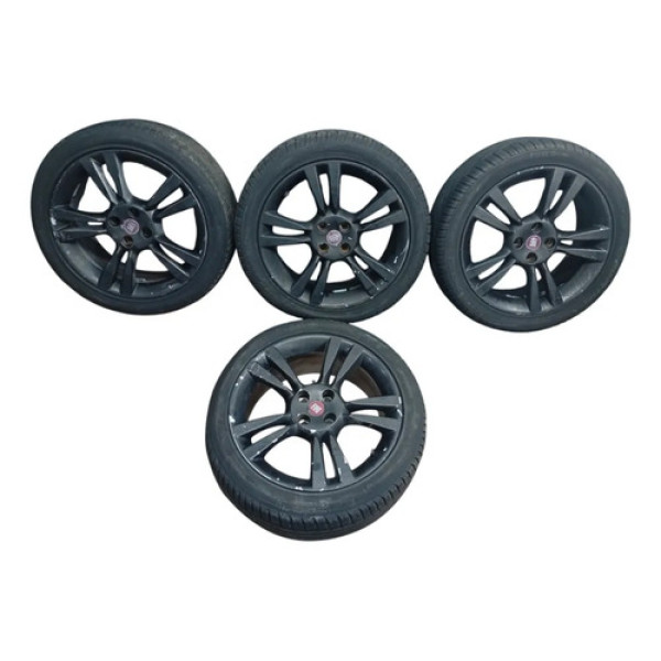 Jogo Roda Pneu Meia Vida Fiat Bravo T-jet 2011 225 45 R17