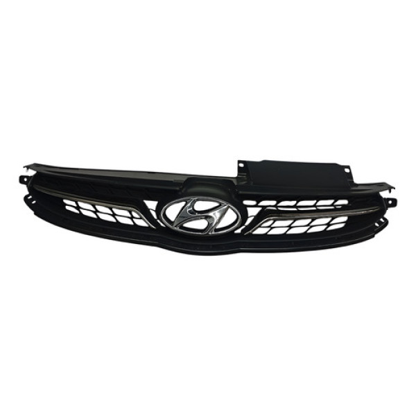 Grade Emblema Parachoque Dianteiro Elantra 2012 2013 Preto Ok