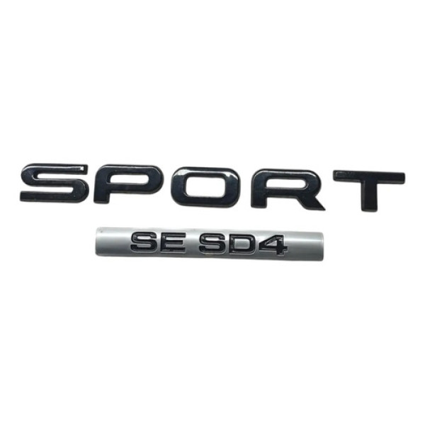 Letreiro Tampa Traseira Land Rover Discovery Sport 2016 Preto E Cromado