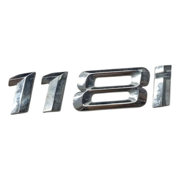 Letreiro Tampa Traseira Bmw 118i 1.6 T 2011 2012 Cromado