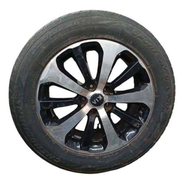Roda Boa Pneu Meia Vida Kia Sorento 2015 2016 235 60 R18 Cinza