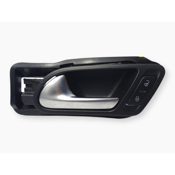 Maçaneta Interna Dianteira Esquerda Vw Jetta Tiguan 2011 14 Prateado Dianteira