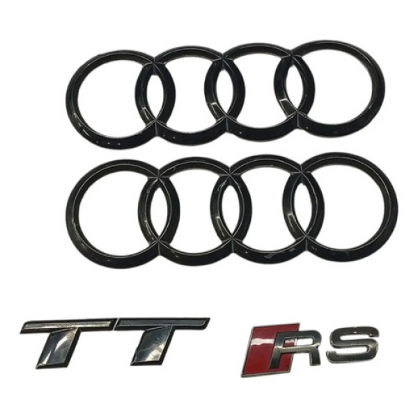 Emblema Letreiro Tampa Traseira Capo Audi Tt Rs 2.5 2018 Preto