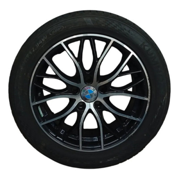 Roda Detalhe Pneu Meia Vida Bmw 320i 2015 2016 225 50 R17 Preto