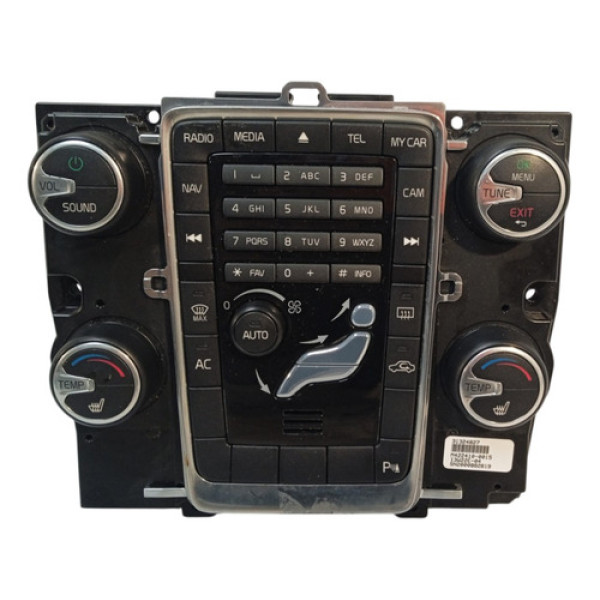 Botão Comando Ar Central Volvo Xc60 T6 3.0t 2013 2014  Preto