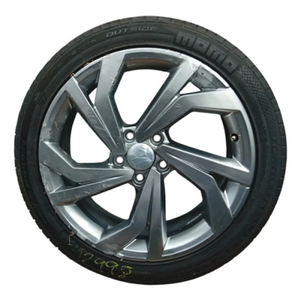 Roda Riscada Pneu Meia Vida Vw Jetta Gli 2022 225 45 R18 Cinza