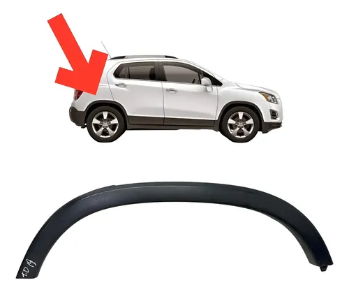 Moldura Friso Lateral Traseira Direita Tracker 2014 A 2019  Preto