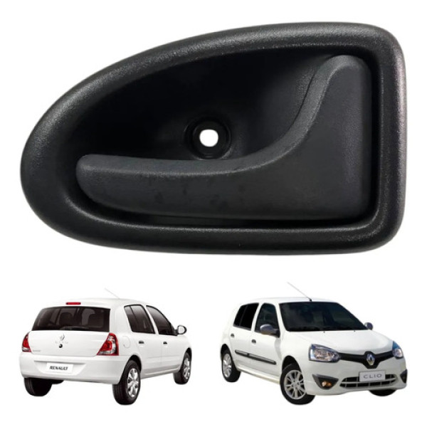 Macaneta Interna Lado Direito Renault Clio 2013 2014 2015 Preto Dianteira/traseira