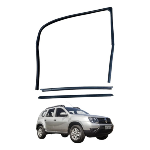Kit Pestana Porta Dianteira Direita Duster 2017 2018 2019 Preto