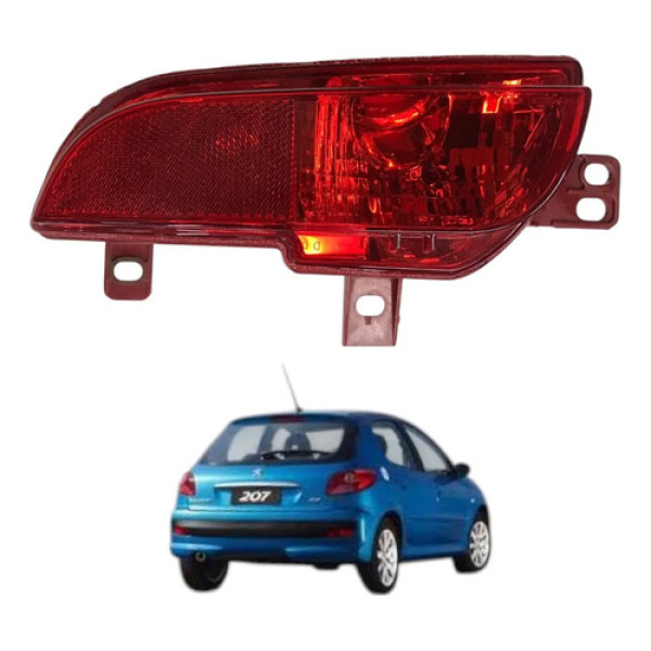 Lanterna Parachoque Traseiro Peugeot 207 1.4 8v 2011 2012 Vermelho