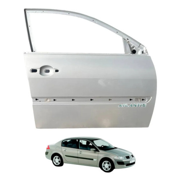 Porta Dianteira Direita Renault Megane 2007 2008 2009 2010 Dianteira Direito Prateado
