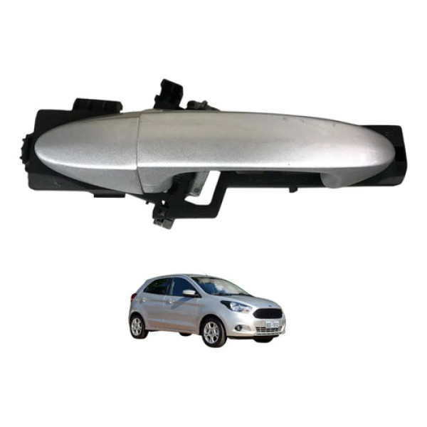 Macaneta Externa Dianteira Direita Ford Ka 2014 2015 2016 Prata Dianteira
