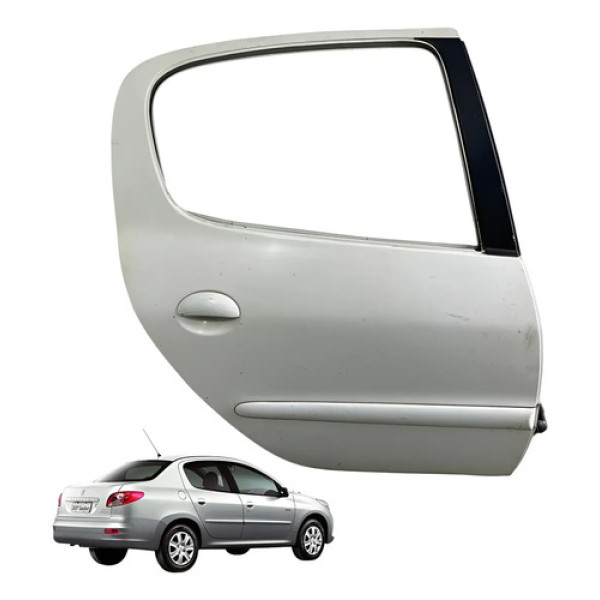 Porta Traseira Direita Peugeot 207 2008 2010 2011 2012 Traseira Direita Branco