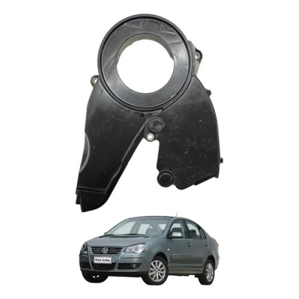Capa Inferior Correia Dentada Gol Voyage Polo 1.6 2008 2009 Preto