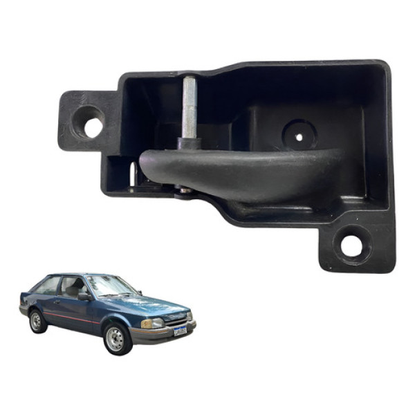 Macaneta Interna Traseira Esquerda Ford Escort 1997 2002 Preto Traseira