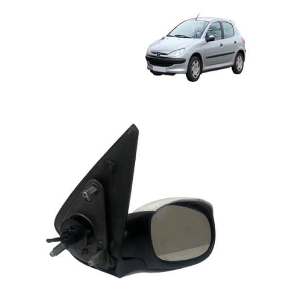 Retrovisor Manual Direito Peugeot 206 2000 2002 2004 2006 2008 2010