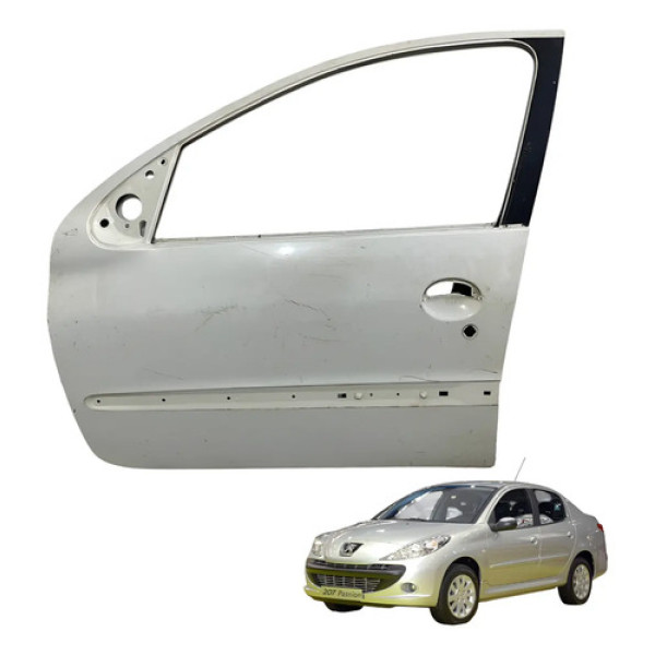 Porta Dianteira Esquerda Peugeot 207 Passion 2008 2010 2012 Dianteira Esquerdo Branco