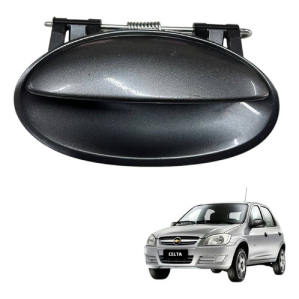 Maçaneta Traseira Direita Gm Chevrolet Celta 2001 2010 Cinza-escuro