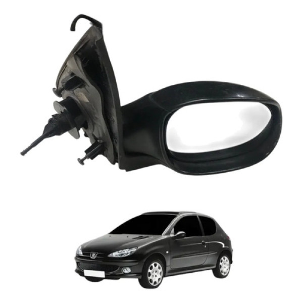 Retrovisor Manual Direito Peugeot 206 1999 2000 2005 2010