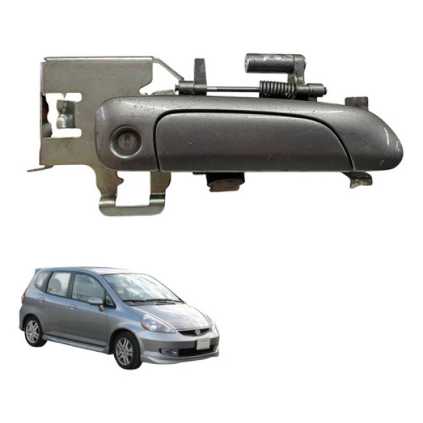 Macaneta Externa Dianteira Direita Honda Fit 2004 2005 2008 Prateado
