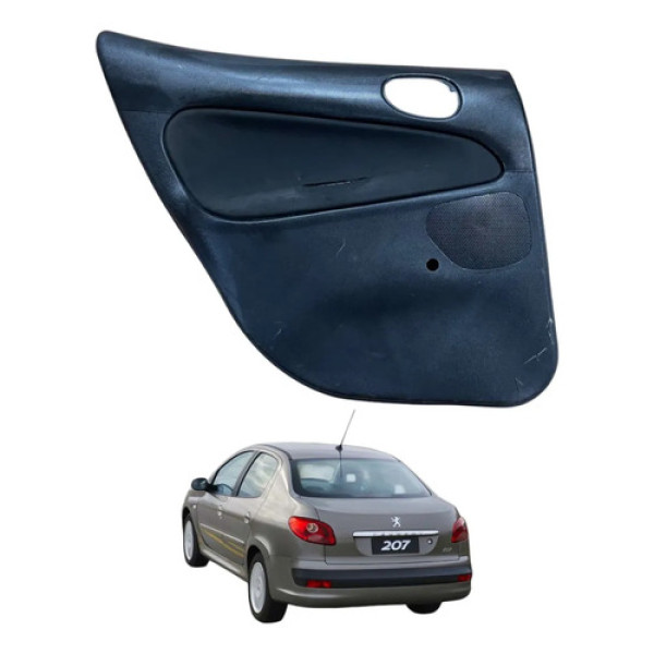 Forro Porta Traseiro Esquerda Peugeot 207 2008 2009 2012 Preto