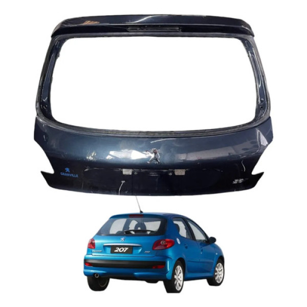 Tampa Traseira Peugeot 207 X-line Hatch 2009 2010 2011 2012 Azul