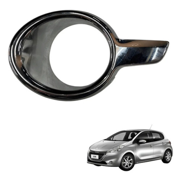Moldura Milha Cromado Esquerdo Peugeot 208 2013 2016