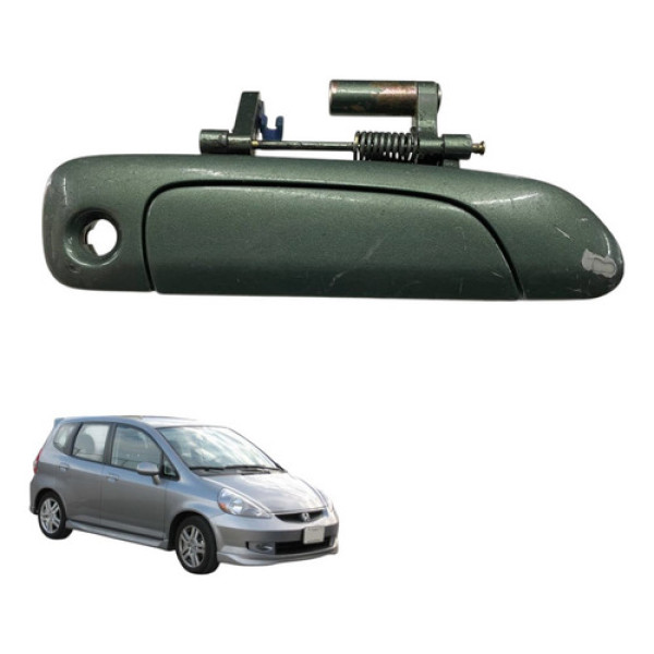 Macaneta Externa Dianteira Direita Honda Fit 2004 2005 2007 Verde