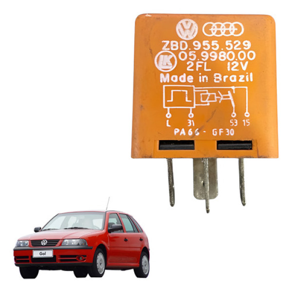 Rele Auxiliar Limpa Vidro Trase Vw Gol G2 G3 1995 2006