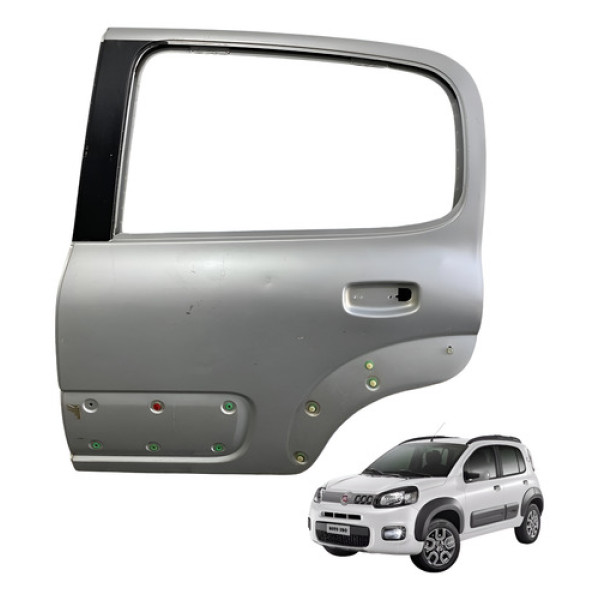 Porta Traseira Esquerda Fiat Uno Vivace Way 2012 2016 Traseira Esquerda Cinza