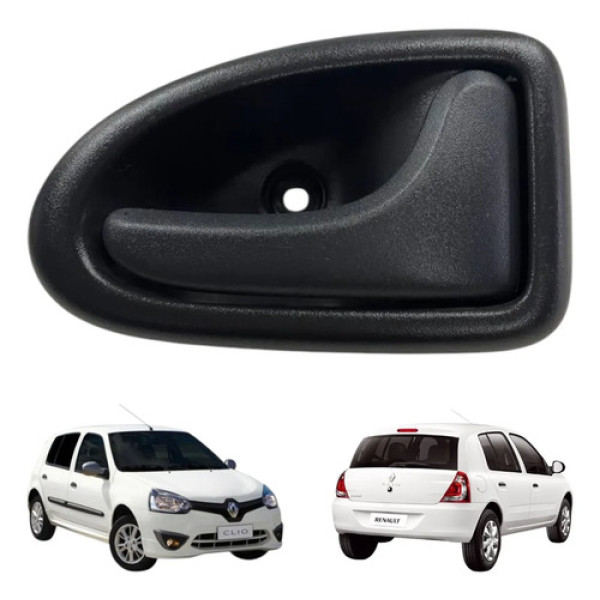 Macaneta Interna Porta Direita Renault Clio 2013 2014 2015 Preto Dianteira/traseira