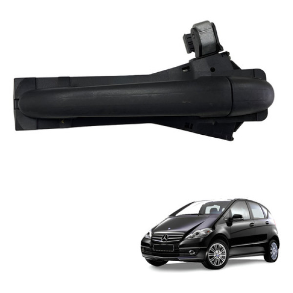 Macaneta Externa Diant Direita Mercedes Classe A 99 05 Preto Dianteira