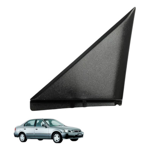 Moldura Interno Retrovisor Direito Honda Civic 2000 2001 Lx Preto