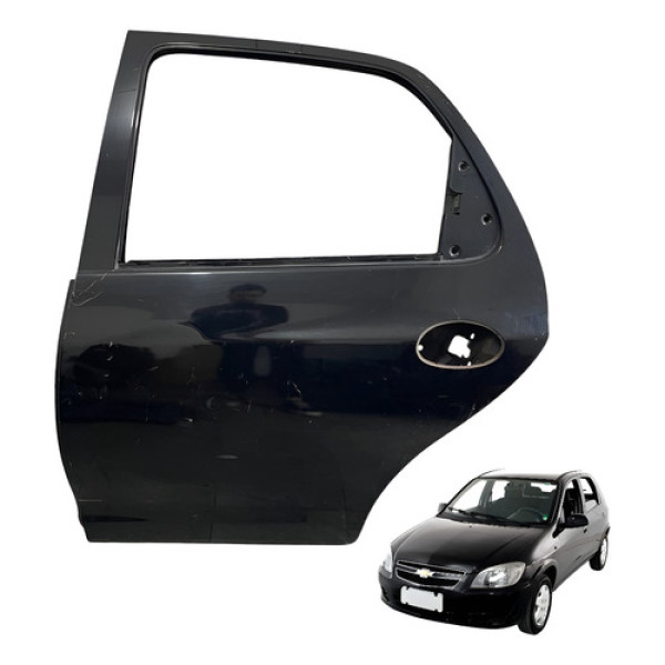 Porta Traseira Esquerda Gm Celta 2008 2010 2012 2016 Traseira Esquerdo Preto