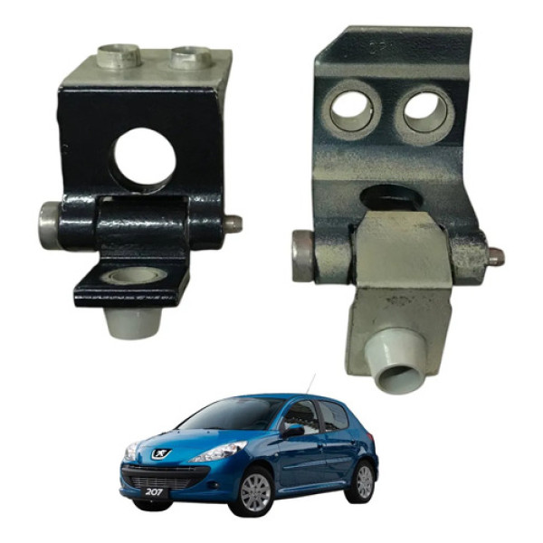 Par Dobradicas Porta Dianteira Esquerda Peugeot 207 1.4 2012